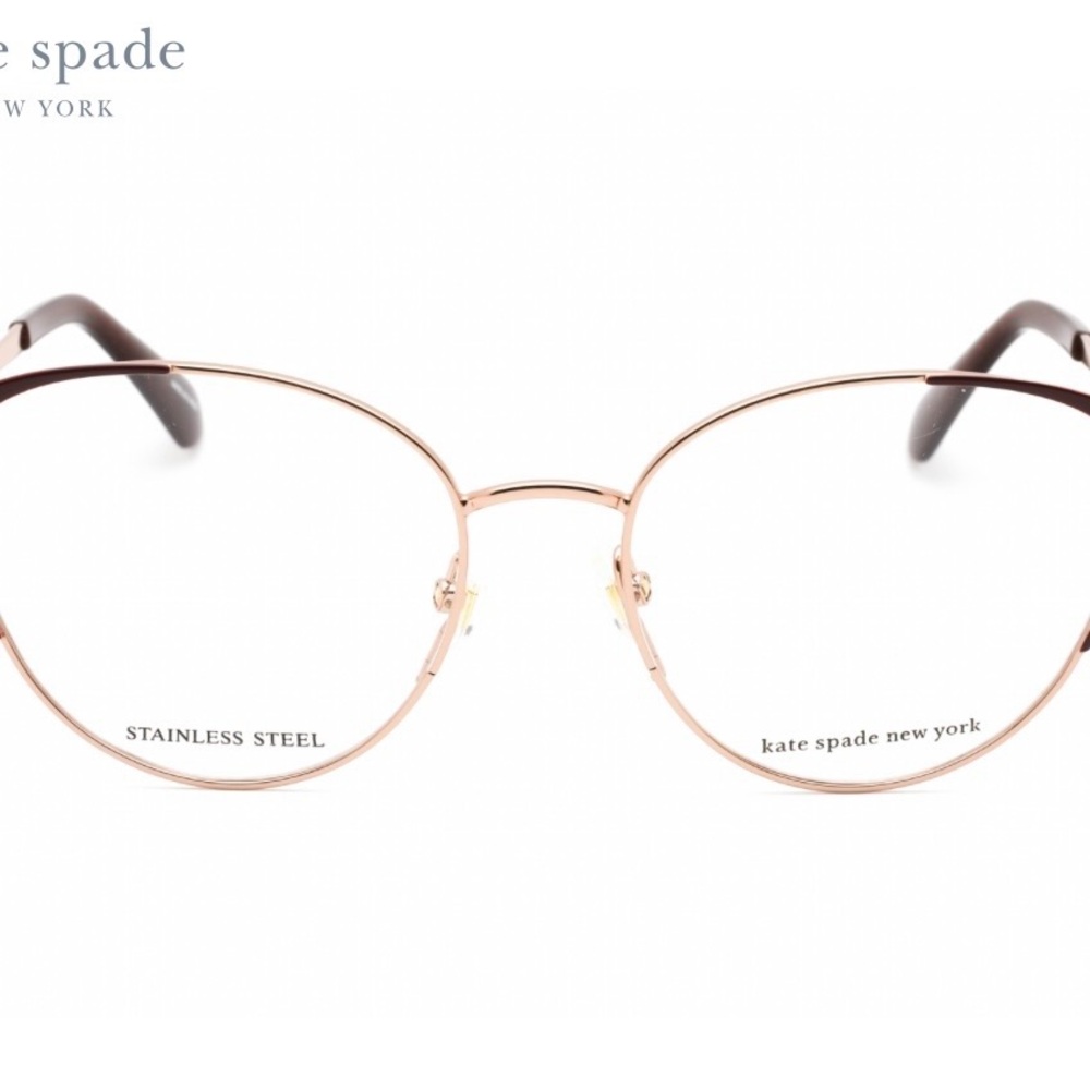 Brand New Kate Spade Rose Gold Women's Glasses + Case